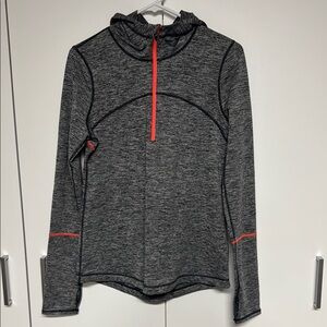 Zella Charcoal Heather Gray Knit Pullover with Hood